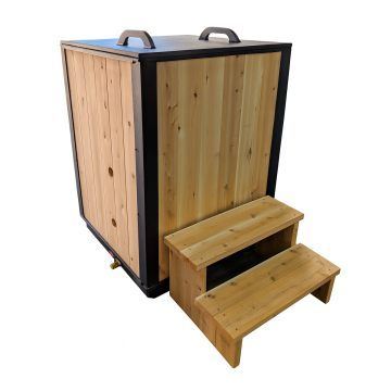 Arctic Cube cedar cold plunge tub