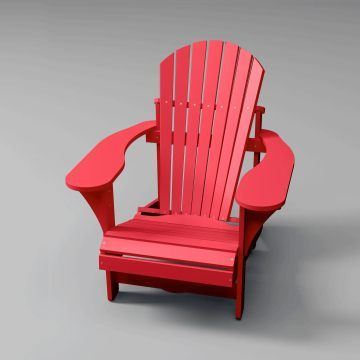 Chaise Muskoka rouge en PEHD