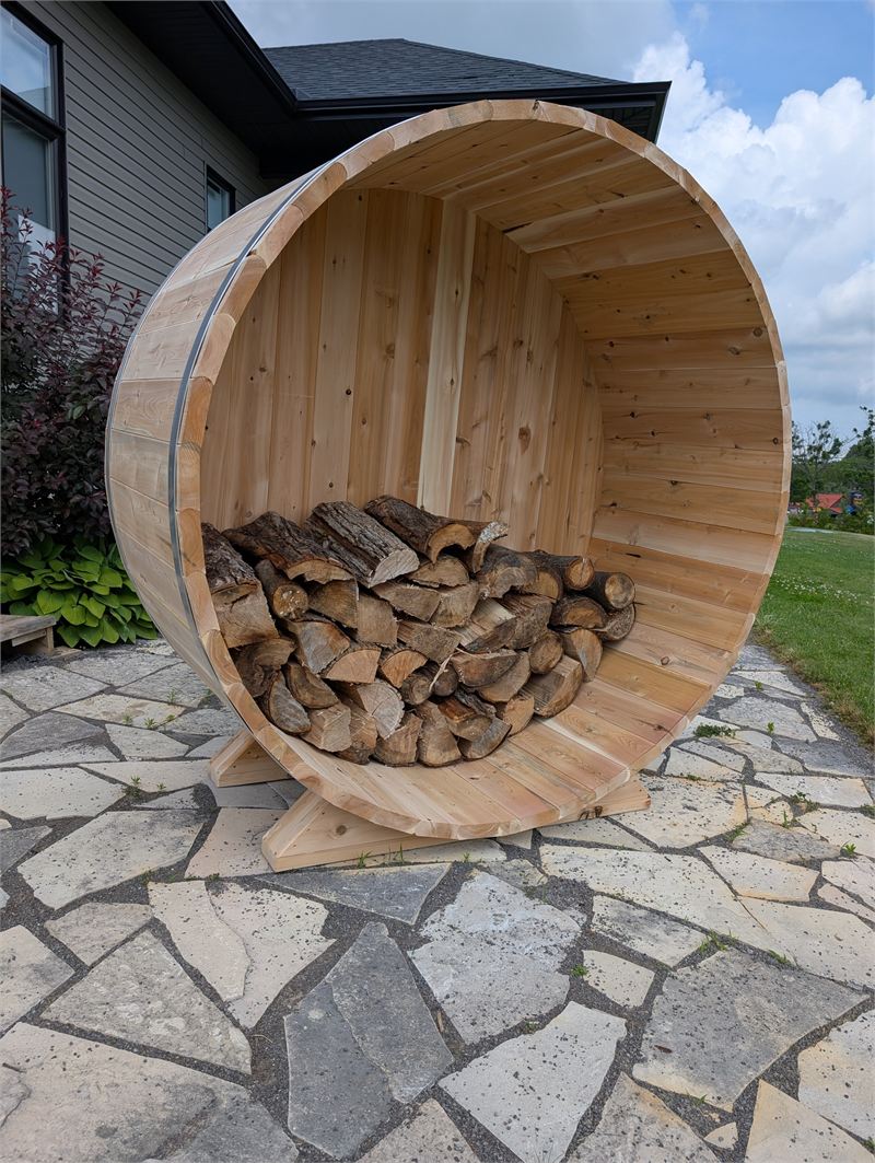 Tonneau de rangement pour bois 6 × 3 pi — vue 3