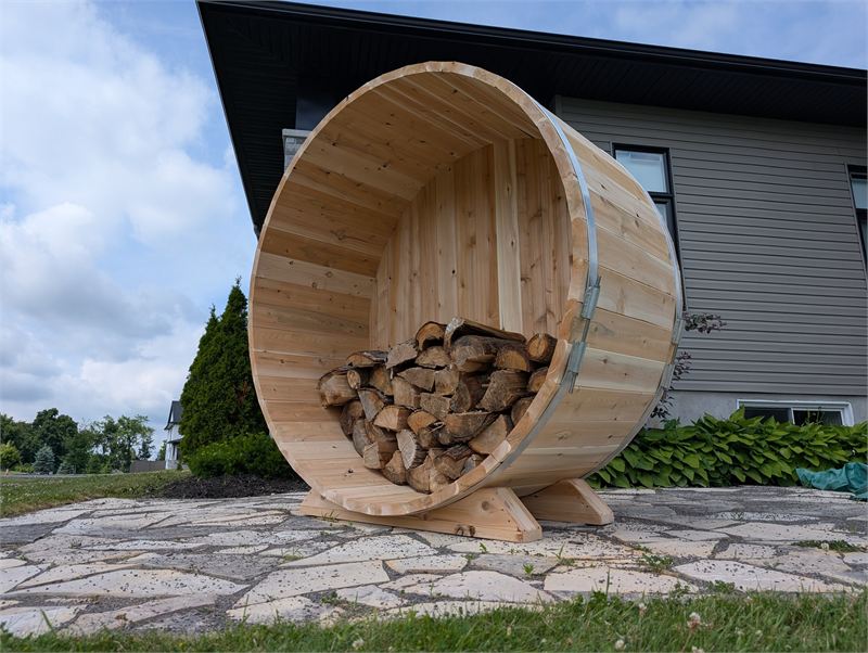 Tonneau de rangement pour bois 6 × 3 pi — vue 4