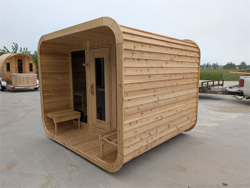 Sauna Luna 6 × 8 pi avec porche de 2 pi