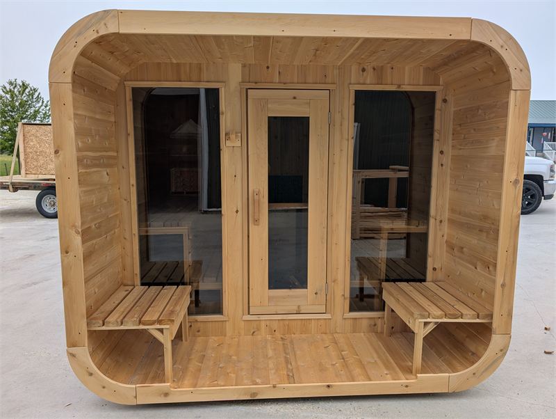 Sauna Luna 7 × 8 pi avec porche de 2 pi