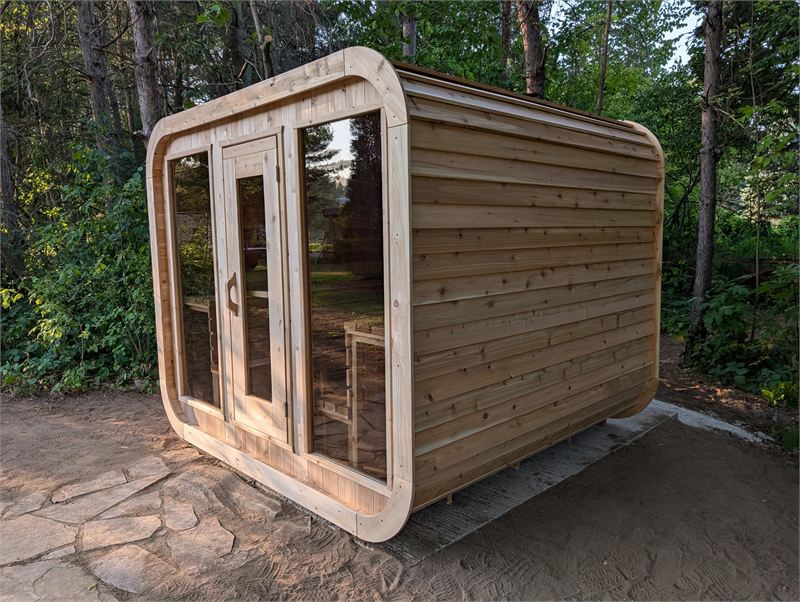 Sauna Luna 8 × 8 pi — vue 3