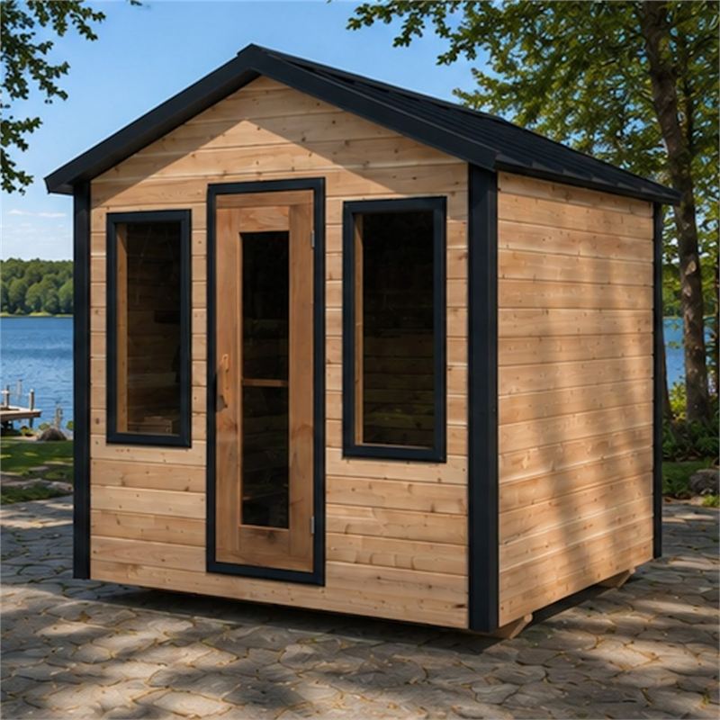 Summit Cabin Sauna with natural cedar exterior