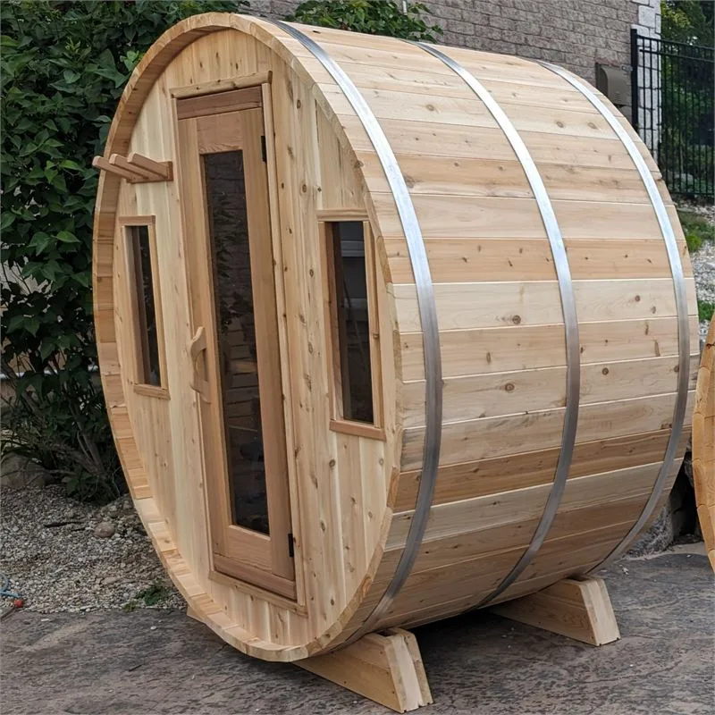 7′ × 4′ Barrel Sauna, view 2