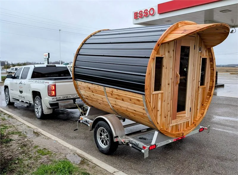8′ Barrel Sauna Trailer Package